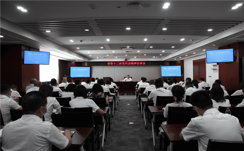 省自然菲彩国际投资集团党委书记、董事长陈贵林到建设集团公司宣讲省第十二次党代会精神并调研指导工作